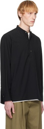 YLÈVE Black Cotton Typewriter Shirt