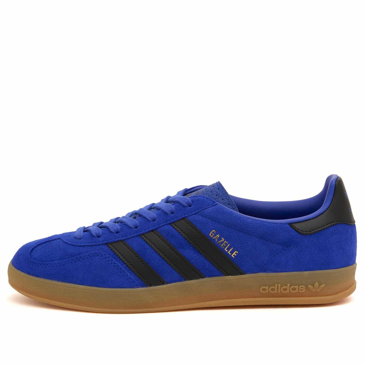Adidas Gazelle Indoor in Lucid Blue/Black/Gold Metallic