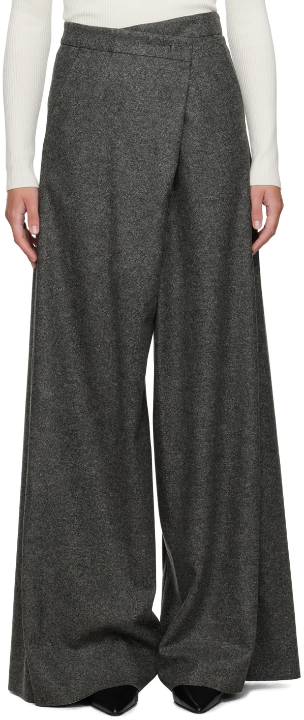 Max Mara Gray Wide Trousers Max Mara