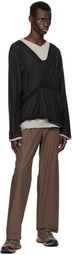 HYEIN SEO Brown Wide Beaded Belt Trousers