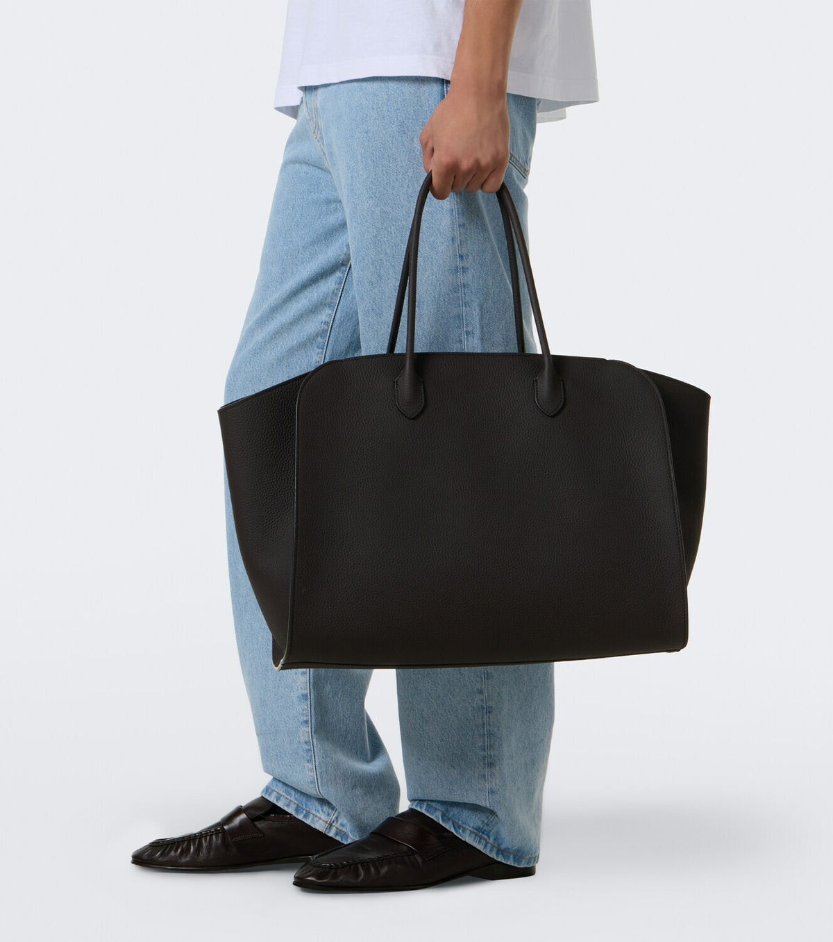 The Row Marlo 17 leather tote bag