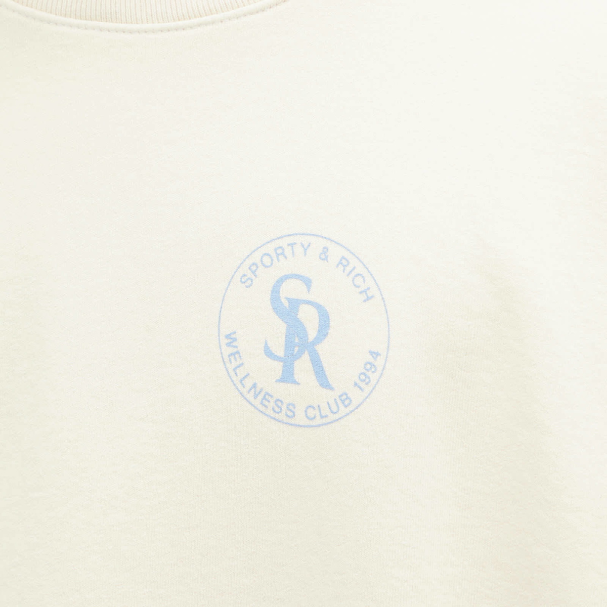 Sporty & Rich S&R Sweatshirt in Cream/Sky Blue