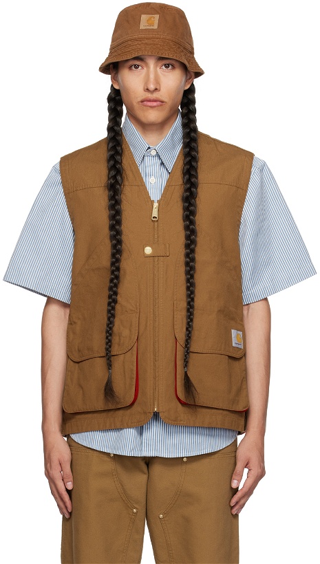 Photo: Carhartt Work In Progress Brown Heston Vest