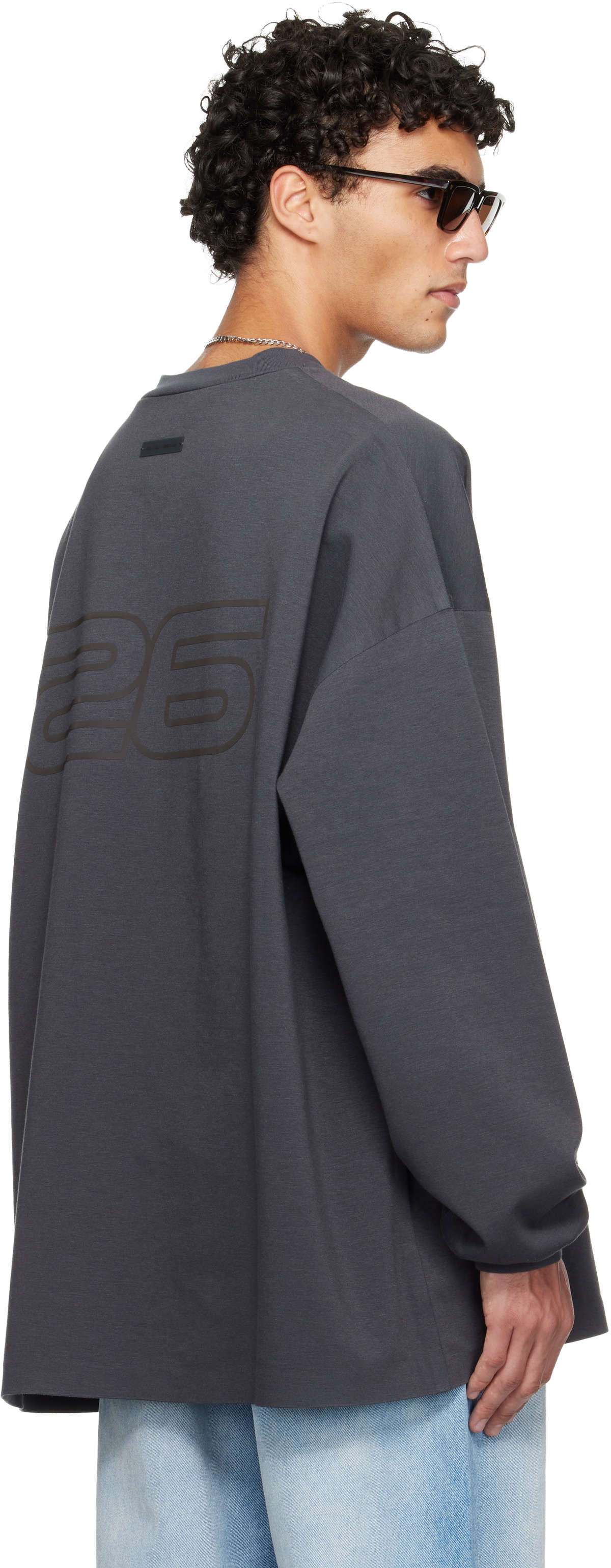 Fear of God ESSENTIALS Gray Holiday 90s Long Sleeve T-shirt