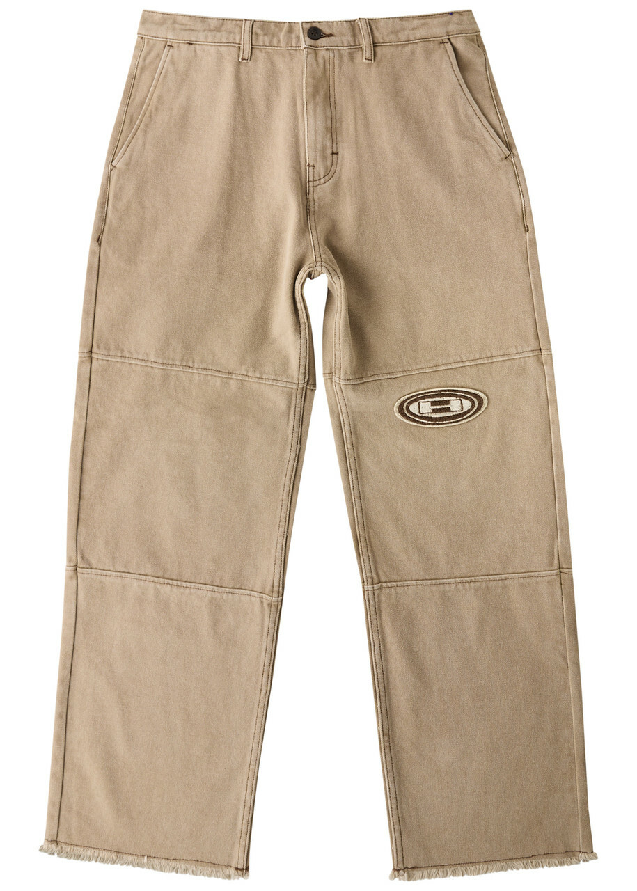 Honor The Gift Logo Straight-leg Canvas Jeans Tan
