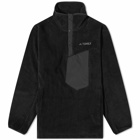 Adidas Men's Xploric Pile Snap Fleece in Black