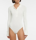 Galvan Rhea ribbed-knit bodysuit