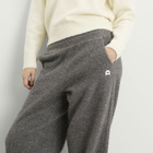 DUNST Women's Boucle Wide Leg Sweatpants in Melange Grey