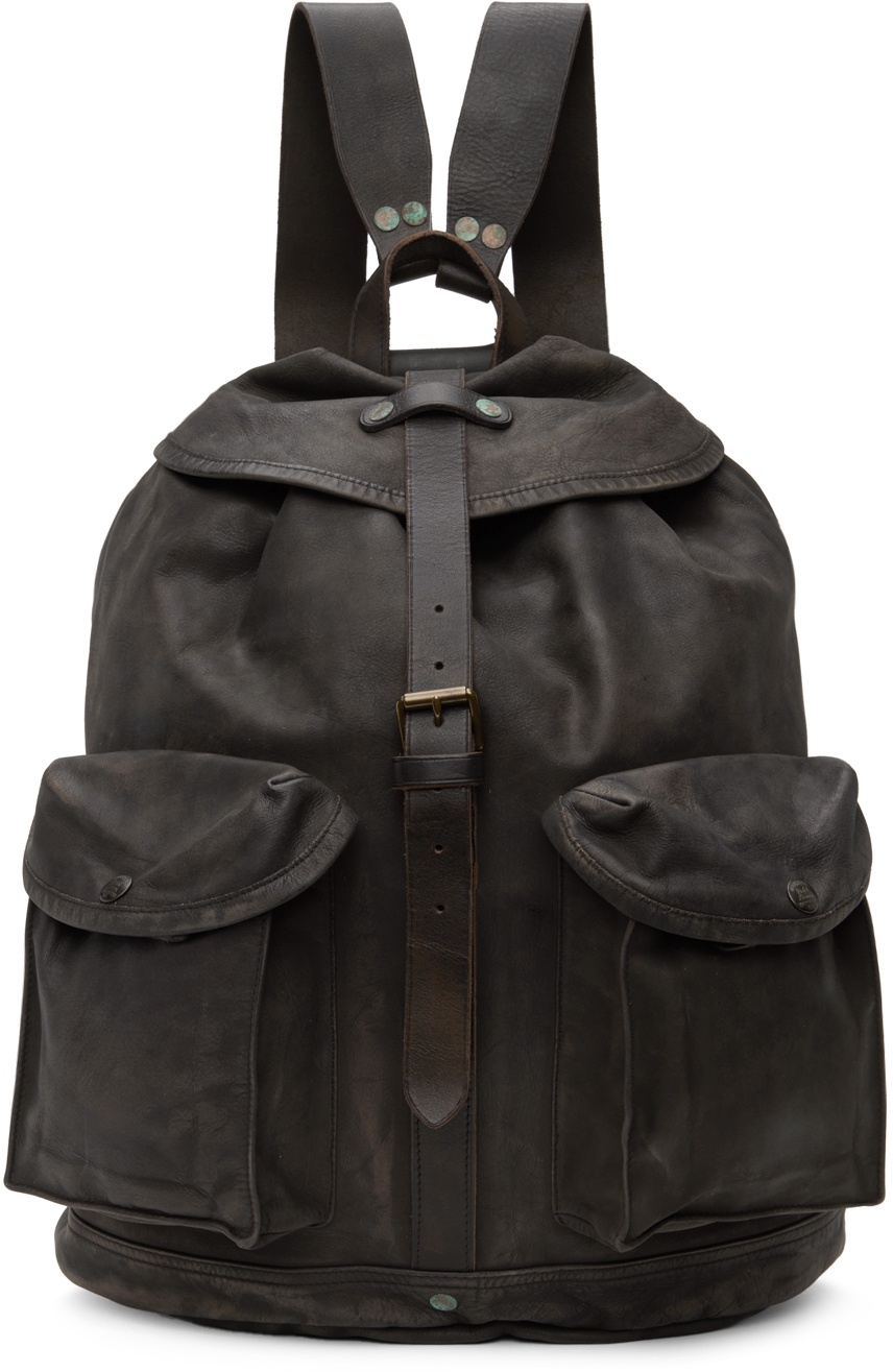 RRL Brown Leather Rucksack Backpack RRL