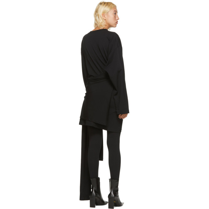 black gym dress Chic Black Gym Romper with Ruched Back Detailing main image 1