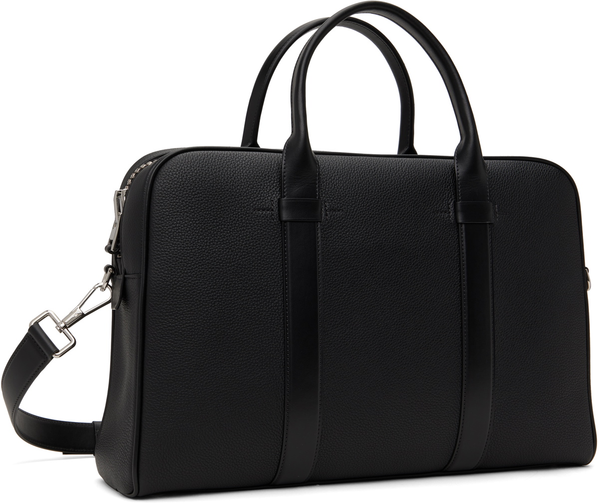 TOM FORD Black Soft Grain Leather Buckley Briefcase