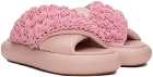 JW Anderson Pink Crochet Twister Platform Slides