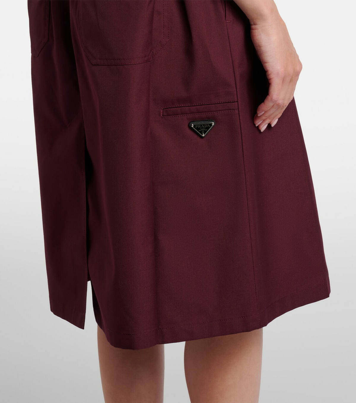 Prada Poplin midi skirt