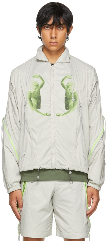 Photo: Saul Nash Grey Printed Flip Side Jacket