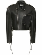 MAGDA BUTRYM - Leather Cropped Biker Jacket