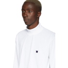 Needles White Mock Neck Long Sleeve T-Shirt