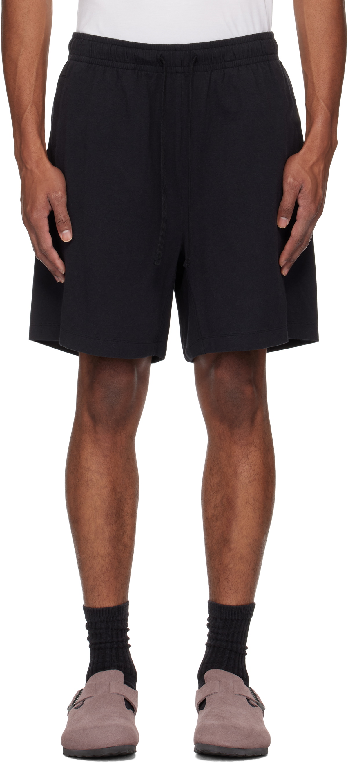 SKIMS Black Jersey Lounge Relaxed Shorts