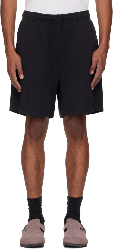 Photo: SKIMS Black Jersey Lounge Relaxed Shorts