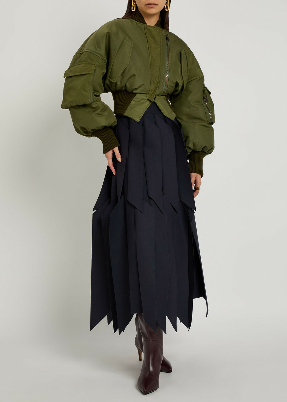 A.W.A.K.E Mode MA1 Padded Taffeta Bomber Jacket Khaki