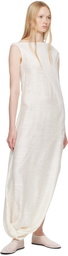 Ruohan White Twist Maxi Dress