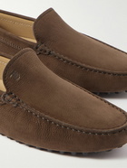 Tod's - Pantofola Gommino Nubuck Driving Shoes - Brown