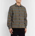 Mr P. - Checked Brushed Virgin Wool Overshirt - Gray