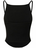 COURREGES - Holistic Ribbed Viscose Knit Tank Top