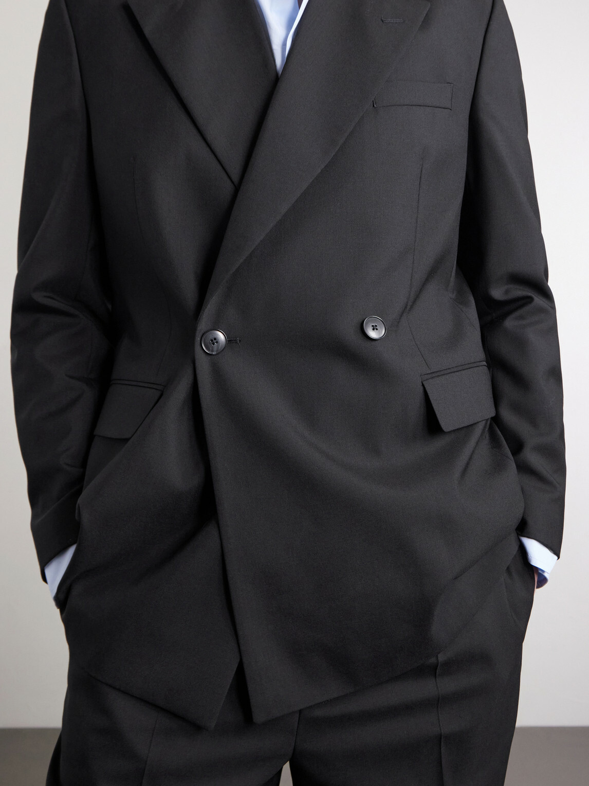 mfpen - Double Breasted Wool Jacket - Black