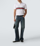 Gucci Web Stripe cotton jersey polo shirt