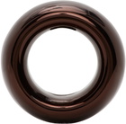 Bottega Veneta Brown Metallic Thick Ring