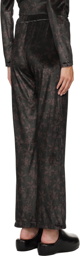 AMOMENTO Green Flower Print Lounge Pants