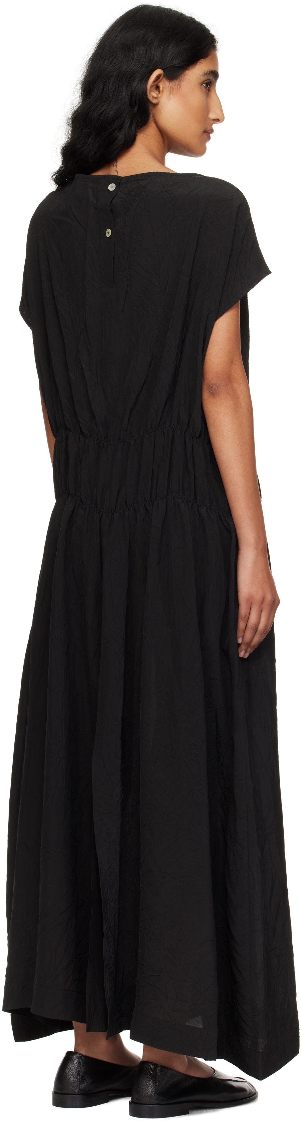 Studio Nicholson Black Simos Midi Dress