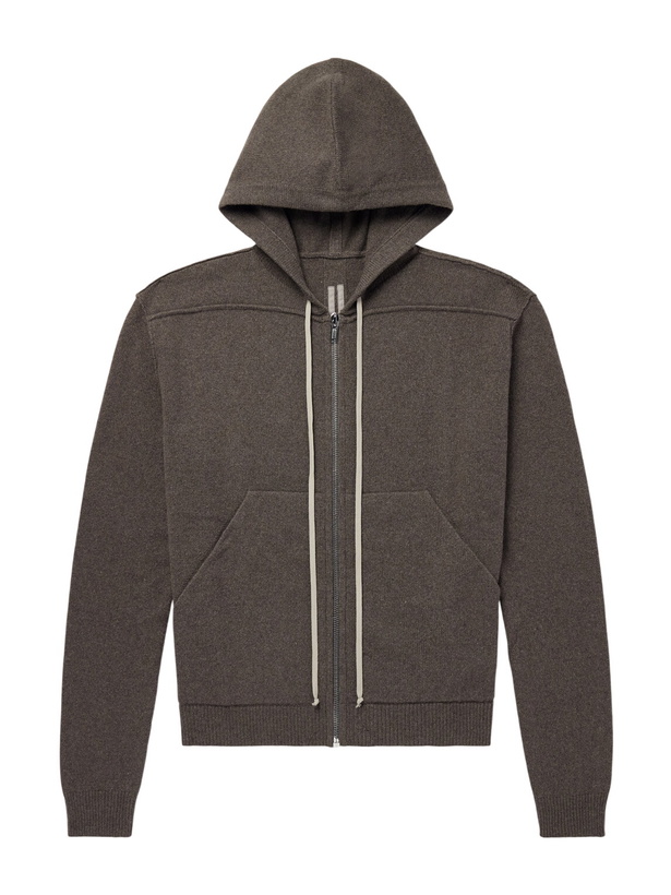 Photo: Rick Owens - Cashmere and Wool-Blend Zip-Up Hoodie - Gray