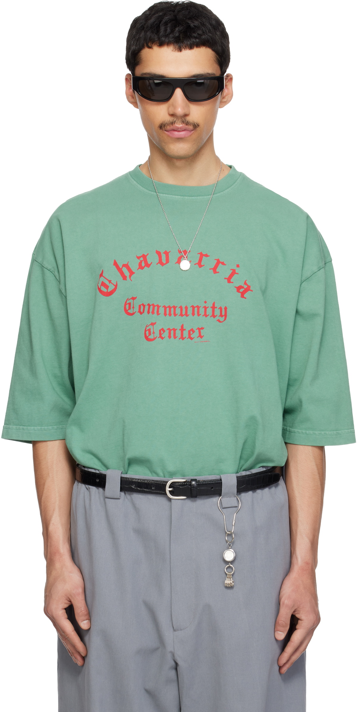 WILLY CHAVARRIA Green 'Chavarria Community Center' Buffalo T-shirt