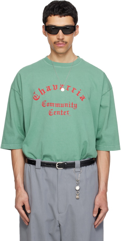 Photo: WILLY CHAVARRIA Green 'Chavarria Community Center' Buffalo T-shirt