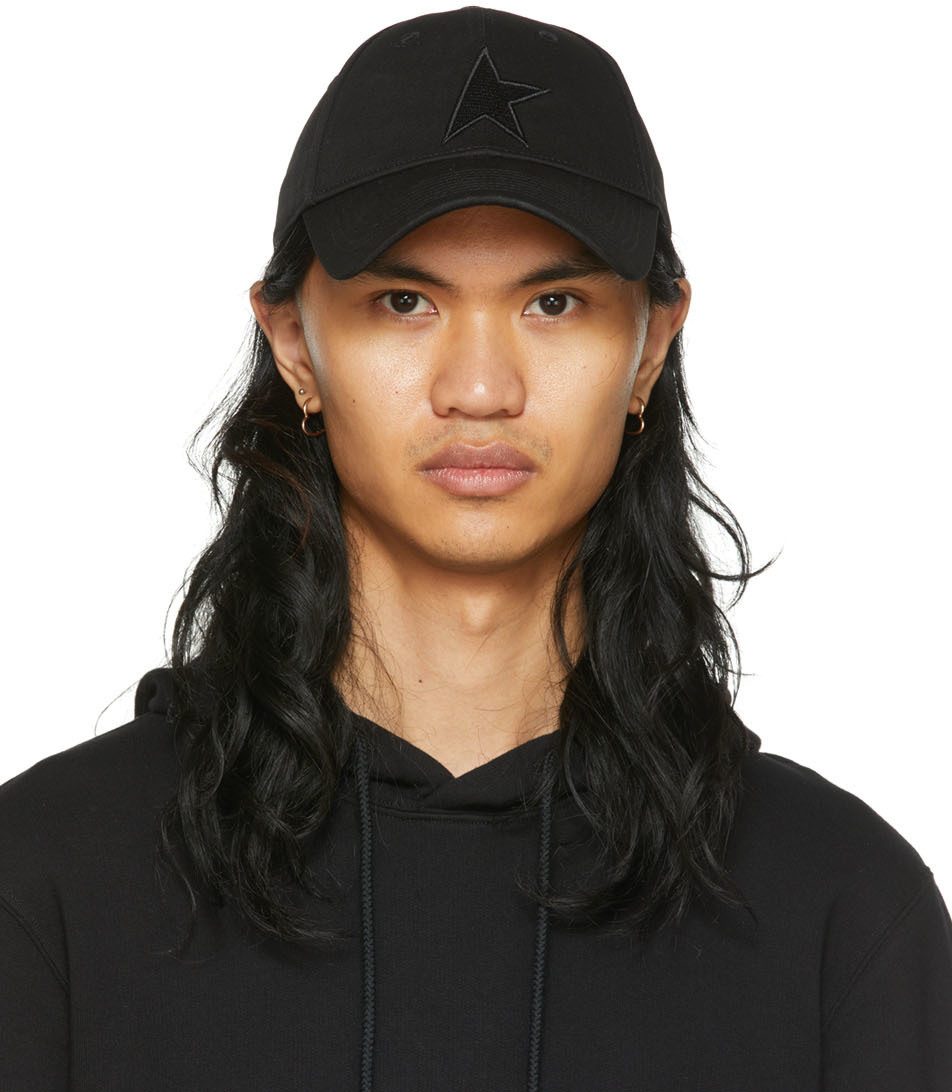 GOLDEN  STAR BASEBALL CAP ゴールデングース黒 Buy Golden Goose Star Baseball Cap - Black At 40% Off