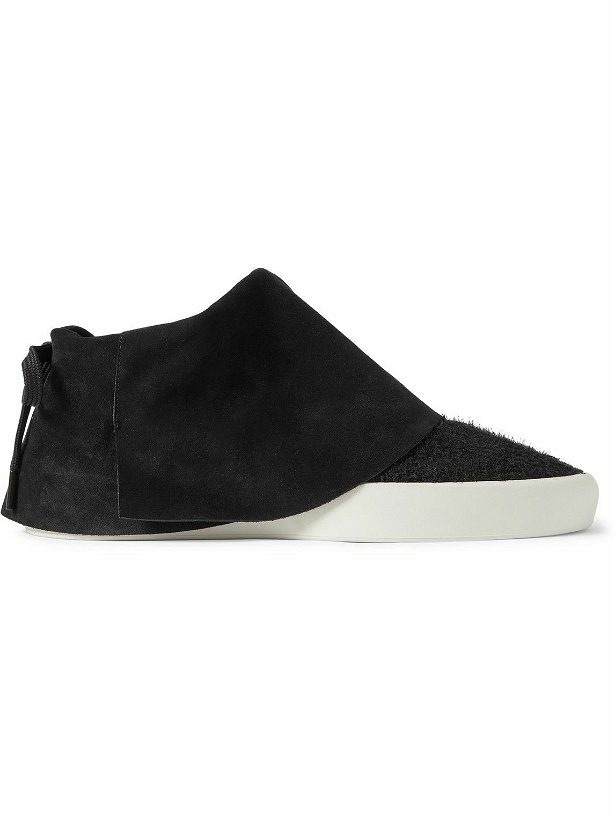 Photo: Fear of God - Moc Low Layered Distressed Suede Sneakers - Black