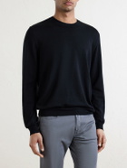 Slowear - Cotton and Silk-Blend Sweater - Black