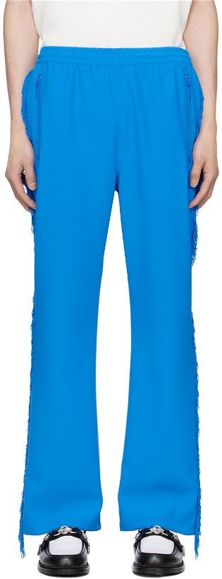 Photo: NEEDLES Blue Fringe Track Pants