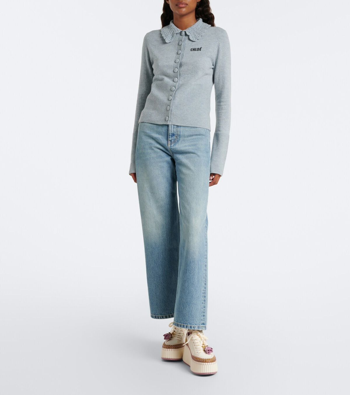 Chloé Nama leather platform sneakers
