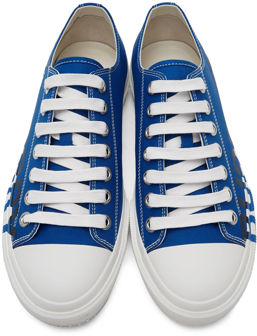 Burberry Blue Logo Print Sneakers Burberry
