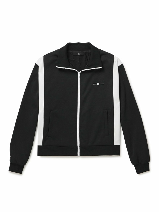 Photo: AMIRI - Always On Point Logo-Embroidered Jersey Track Jacket - Black
