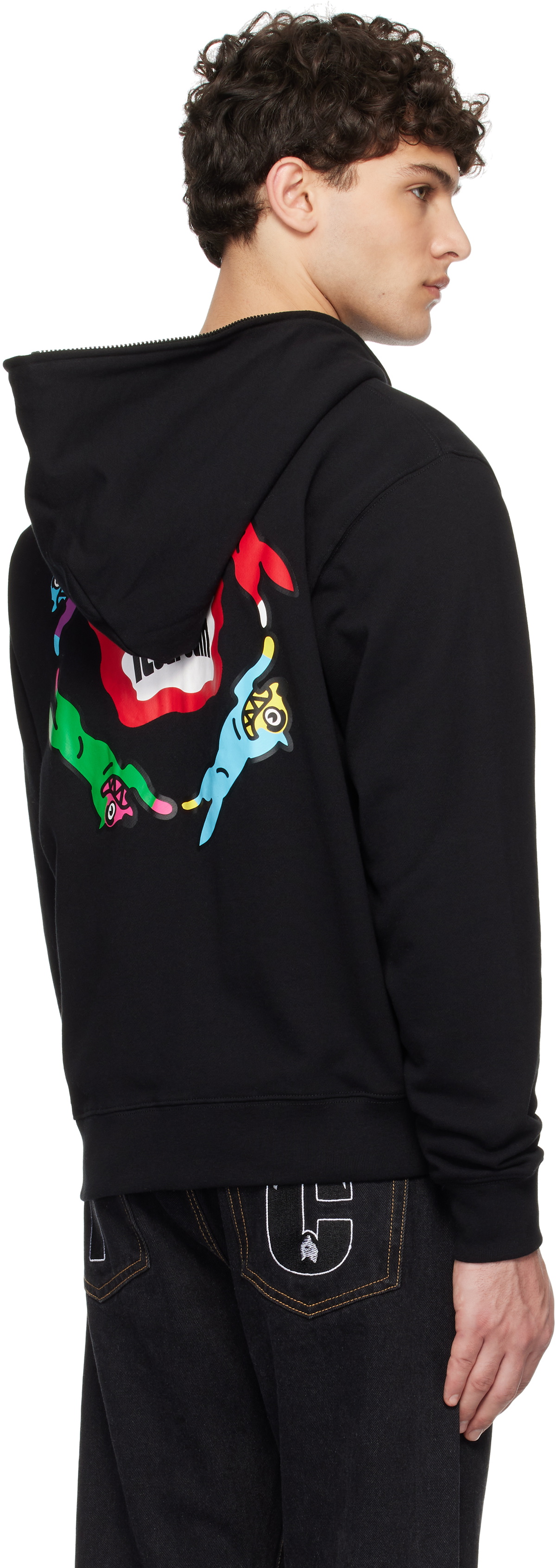 ICECREAM Black Roundabout Zip Through Hoodie ICECREAM
