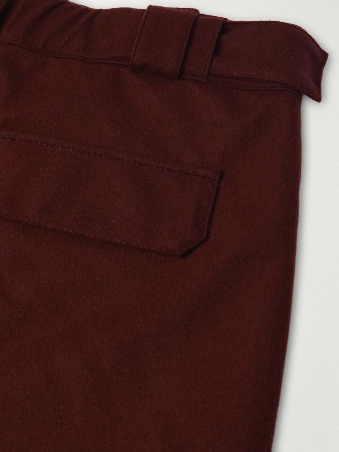 Brunello Cucinelli - Straight-Leg Shell-Trimmed Wool Ski Pants - Burgundy
