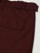 Brunello Cucinelli - Straight-Leg Shell-Trimmed Wool Ski Pants - Burgundy