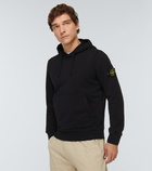 Stone Island Logo patch cotton hoodie