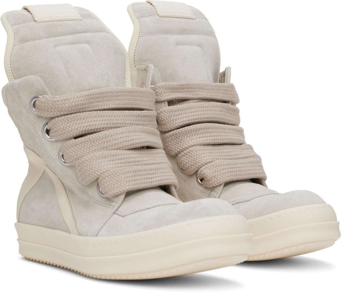 Rick Owens Gray & Off-White Hollywood Jumbolace Geobasket