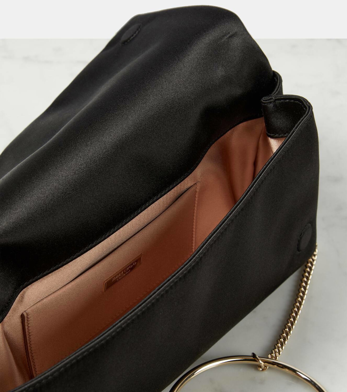 Jimmy Choo Xandra satin clutch