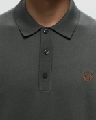 Fred Perry Classic Knitted Shirt Ls Black - Mens - Polos