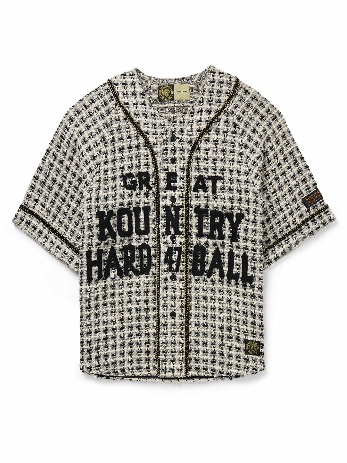 kapitalカントリーシャツ KAPITAL - Great Kountry Appliquéd Embroidered Tweed Shirt KAPITAL
